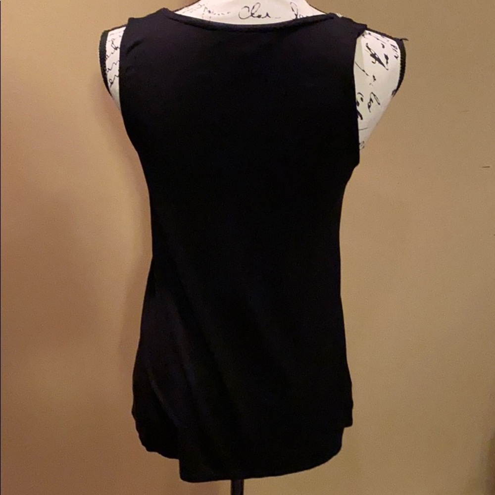 White House Black Market black jeweled tank S - Picture 6 of 7